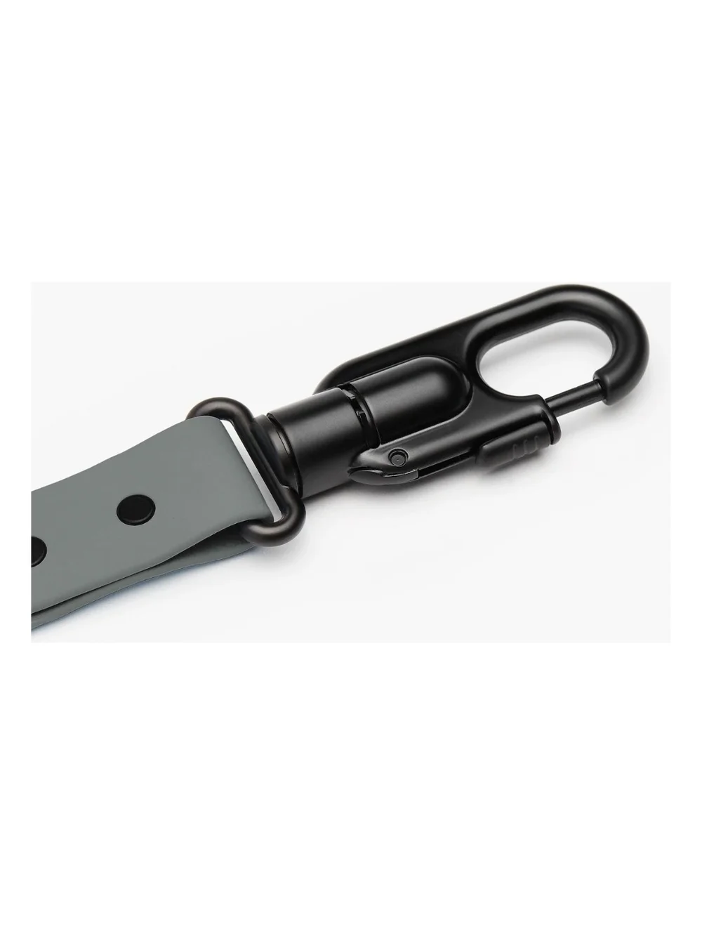 Fable Leather Dog Leash in Slate Gray with Gunmetal Hardware
